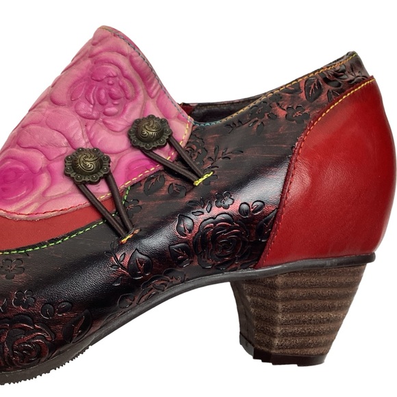 L’ Artiste by Spring Step Embossed Leather Side Zip Booties - Picture 6 of 12